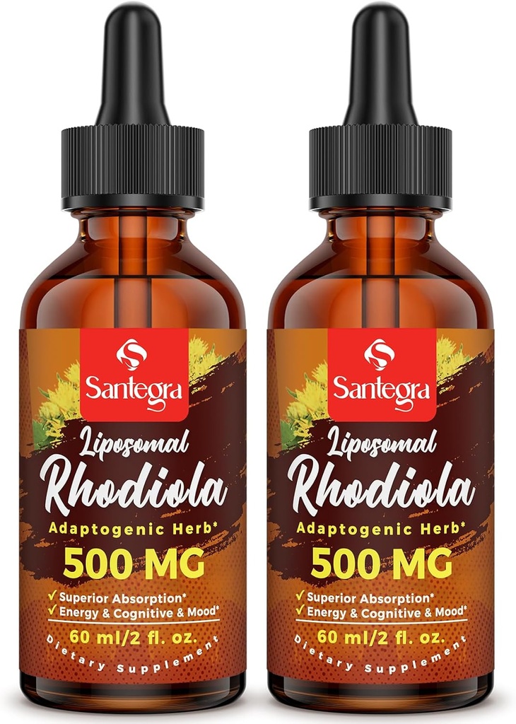 57 000 MG Liposomal Active Rhodiola Rosea Supplement, Rhodiola Root Extract, Vedelik kõrge imendumise jaoks, Rhodiola Rosea Root Extract Tinktuur energia, stressi, meeleolu, Vegan 120 ml