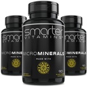 (3 pudelit) 15mg tsinkglütsinaat Albion® 6 Essential Trace Bisglütsinaat Mineraalid, mangaan, boor, kroom, seleen, molübdeen Lisa 90 Taimepõhised Vegan Kapslid