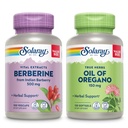 SOLARAY Berberine and Oil of Oregano Bundle - Berberine HCl alates India Barberry Plus Oregano õli täiendus võimas heaolu toetust - 100 VegCaps / 120 Softgels