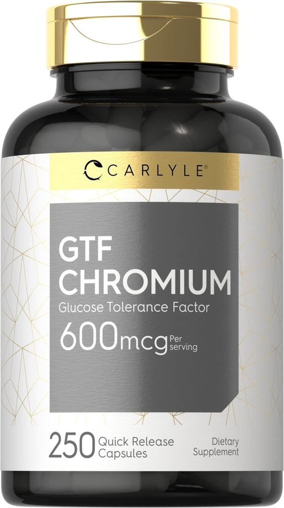 Carlyle GTF Chromium 600 mcg | 250 kapslit | Mitte- GMO, Gluteenivaba