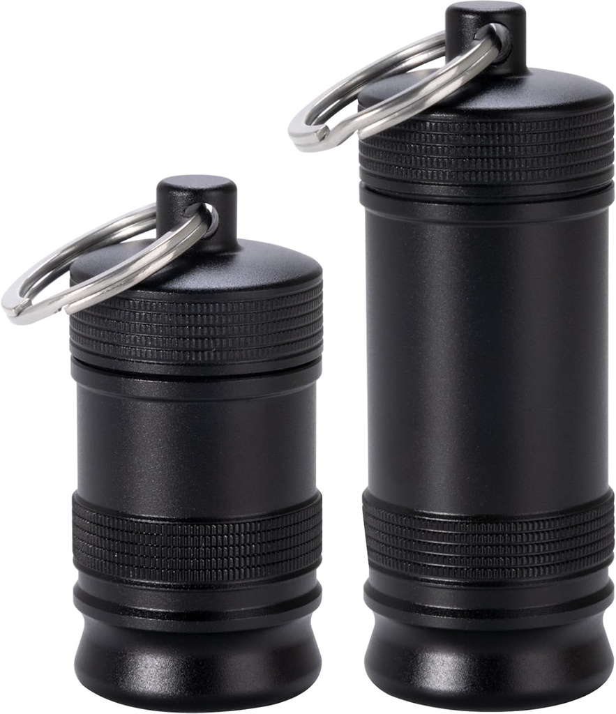 Kaasaskantav Pill Holder Keychain - veekindel Alumiinium Alloy Väike Pill Case, Metal Pill Konteiner Purse Daily Pill Box Meditsiin Pudel Korraldaja Outdoor Camping Travel