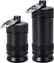 Kaasaskantav Pill Holder Keychain - veekindel Alumiinium Alloy Väike Pill Case, Metal Pill Konteiner Purse Daily Pill Box Meditsiin Pudel Korraldaja Outdoor Camping Travel