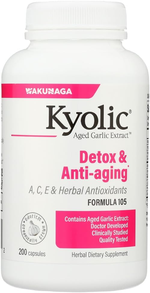 Kyolic Garlic Formula 105 Detox & Anti-Aging (200 kapslit)
