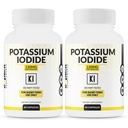 (2 Pack) Kaaliumjodiidkapslid 130mg annus - 60 serveerimist - kilpnäärme tugi & kaitse - KI kaaliumjood Kilpnäärme tugivitamiinid