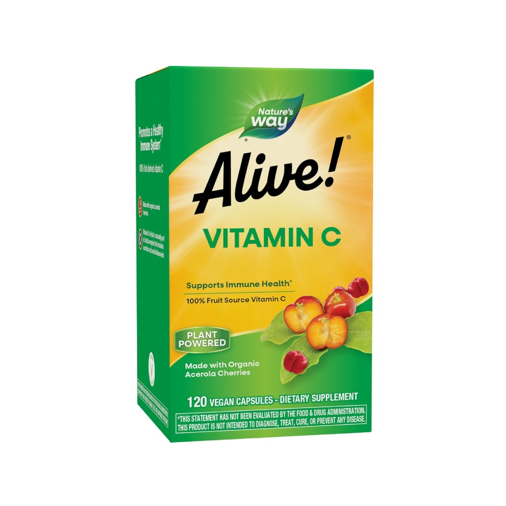Looduse Tee Elus! C-vitamiini lisand, mis on valmistatud orgaaniliste acerola kirssidega, immuuntoetus *, antioksüdantide tugi *, 100% puuviljaallikas C-vitamiin, 120 kapslit (pakendamine võib varieeruda)