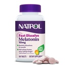 Natrol Fast Lahustage melatoniini 10 mg, melatoniini toidulisandid rahutuks uneks, unetoetus täiskasvanutele, 100 tsitrusemaitselist tabletti, kuni 100 päeva pakkumine