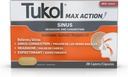 TUKOL Max Action Siinus, Ummikud ja rõhu kapslid valu, peavalu leevendamiseks, ootaja, mitte-uimas, 20 loend