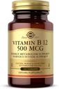 Solgar Vitamiin B12 500 mcg - 100 tabletti - Vegan, Gluteenivaba, piimavaba, Kosher - 100 serveerimist