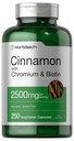 Horbäach kaneel kroompikolinaadiga 2500 mg | 250 kapslit | Plus biotiin | taimetoitlane, mitte-GMO, gluteenivaba