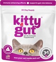 KittyGut 3-in-1 orgaanilised kasside probiootikumid ja postbiootilised toidulisandid - valmistatud USA-s - kasside probiootikumid edendavad soolestiku tervist ja kassi seedetrakti toetust, kõhulahtisust ja oksendamist (60 g)
