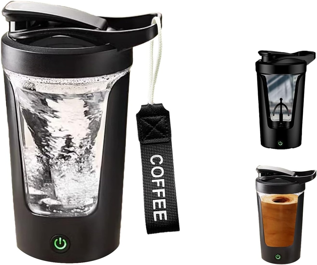 Electric Protein Shaker Bottle, Portable Mixer Cup, USB C Rechargeable, BPA-Free Tritan, 450ml/16oz, 500mAh, sujuvalt raputatud