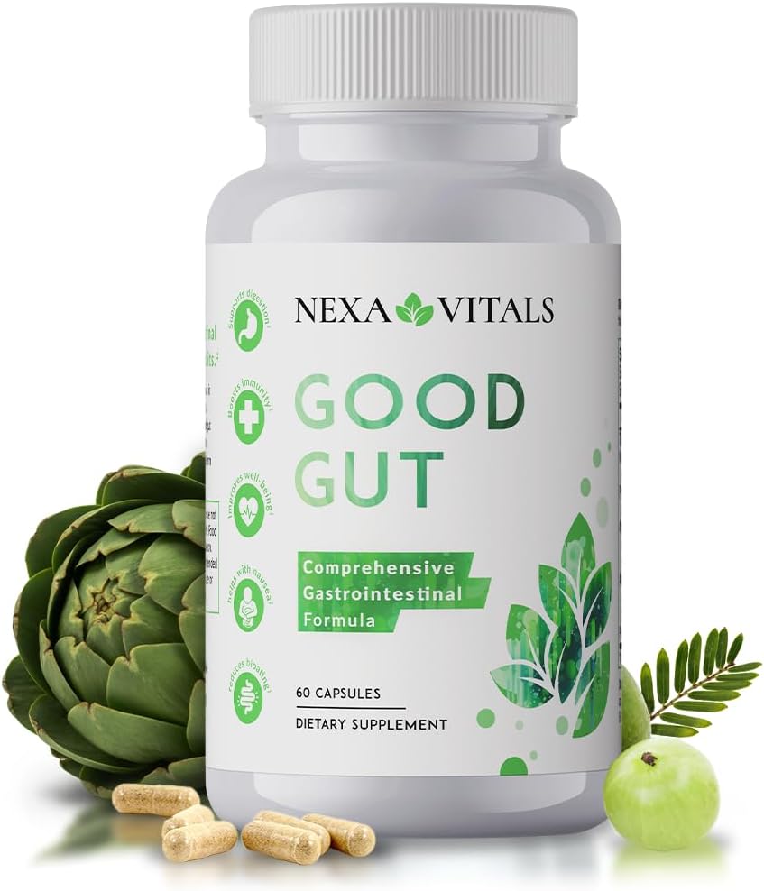 Hea soolestik - seedimist toetavad maitsetaimed soolestiku tervise taastamiseks - edendada tervislikku soole liikumist, vähendada soolepuhumist ja suurendada GI liikuvust w / Triphala & artišoki ekstrakt - 60 kapslit