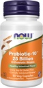 NOW Foods Supplements, probiootikum-10TM, 25 miljardit, 10 probiootilist tüve, piima, soja ja gluteenivaba, tüvi kontrollitud, 50 Veg kapslit