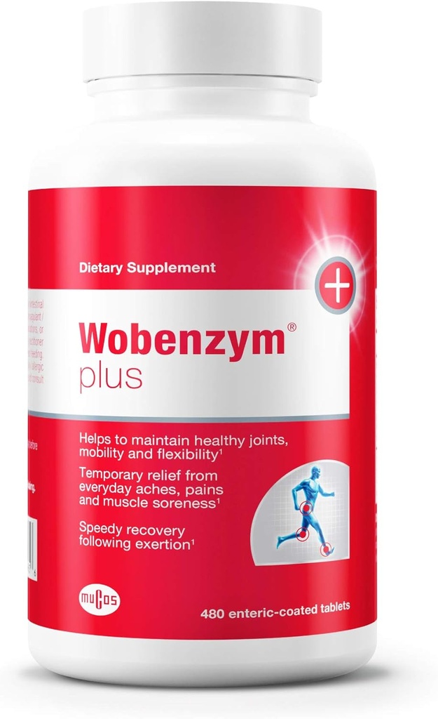 Douglas Laboratories Wobenzym Plus - ühine tugi ja lihaste taastamine * y - Bromelaini, Rutiini ja trüpsiiniga - proteolüütilised ensüümid - soolestikuga kaetud tabletid - 480 tabletti