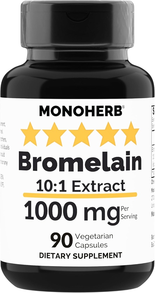 MONOHERB Bromelain Extract 1000 mg - 90 taimset kapslit
