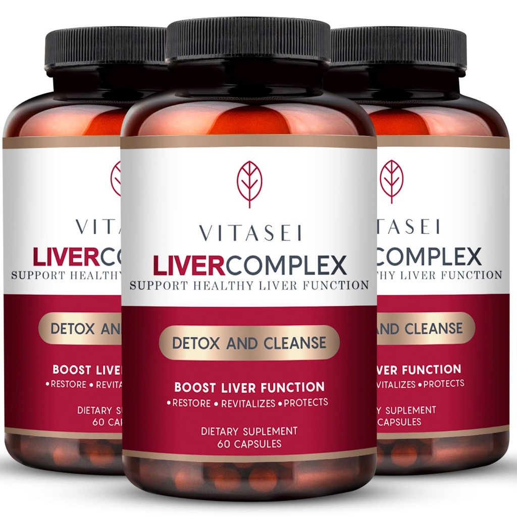 VITASEI Maksapuhastus Detox & Repair , Maksakompleks W / piimaohaka ekstrakt , gartsiinia , kurkumiin C3, tugi Taimne lisand , Detox valem naistele ja meestele , 60 kapslit ( pakendis 3 )