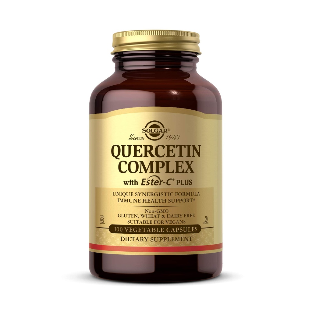 Solgar Quercetin Complex with Ester-C Plus, 100 Vegetable Capsules - Supports Immune Health, Antioxidant - Gentle on the Stomach Vitamin C - Non-GMO, Vegan, Gluten/Dairy Free - 50 Servings