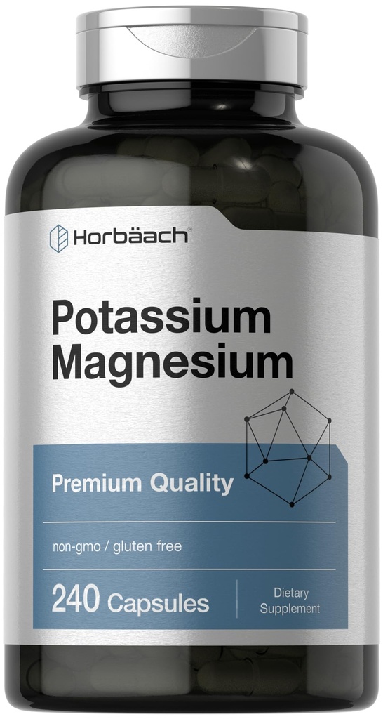 Horbäach kaaliumilisandi | 240 kapslit | Premium kvaliteet | Mitte-GMO & Gluteenivaba