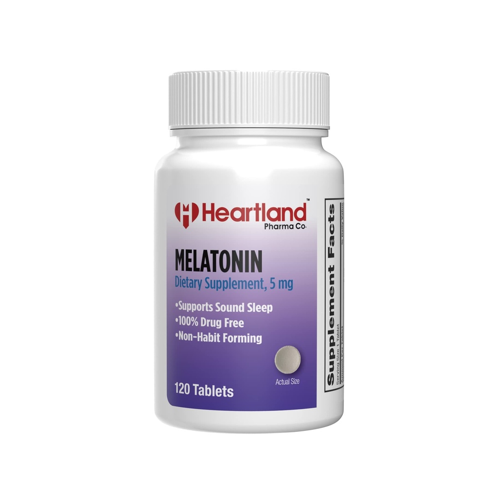 Melatoniin 5mg | Uneabipillid | Natural Sleep Support | 100% Drug Free Sleep Aid Supplement | Non-Habit Forming | USA Valmistatud | 120 Count