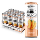 Optimaalne toitumine Amino Energy Sparkling Hüdrastusjook, elektrolüüdid, kofeiin, aminohapped, BCAA-d, suhkruvaba, virsik Bellini, 12 Fl Oz, 12 Pack (pakendamine võib varieeruda)