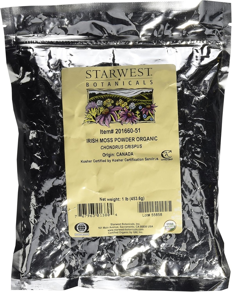 Starwest Botanicals Orgaaniline Iiri Moss Powder, 1 Nael