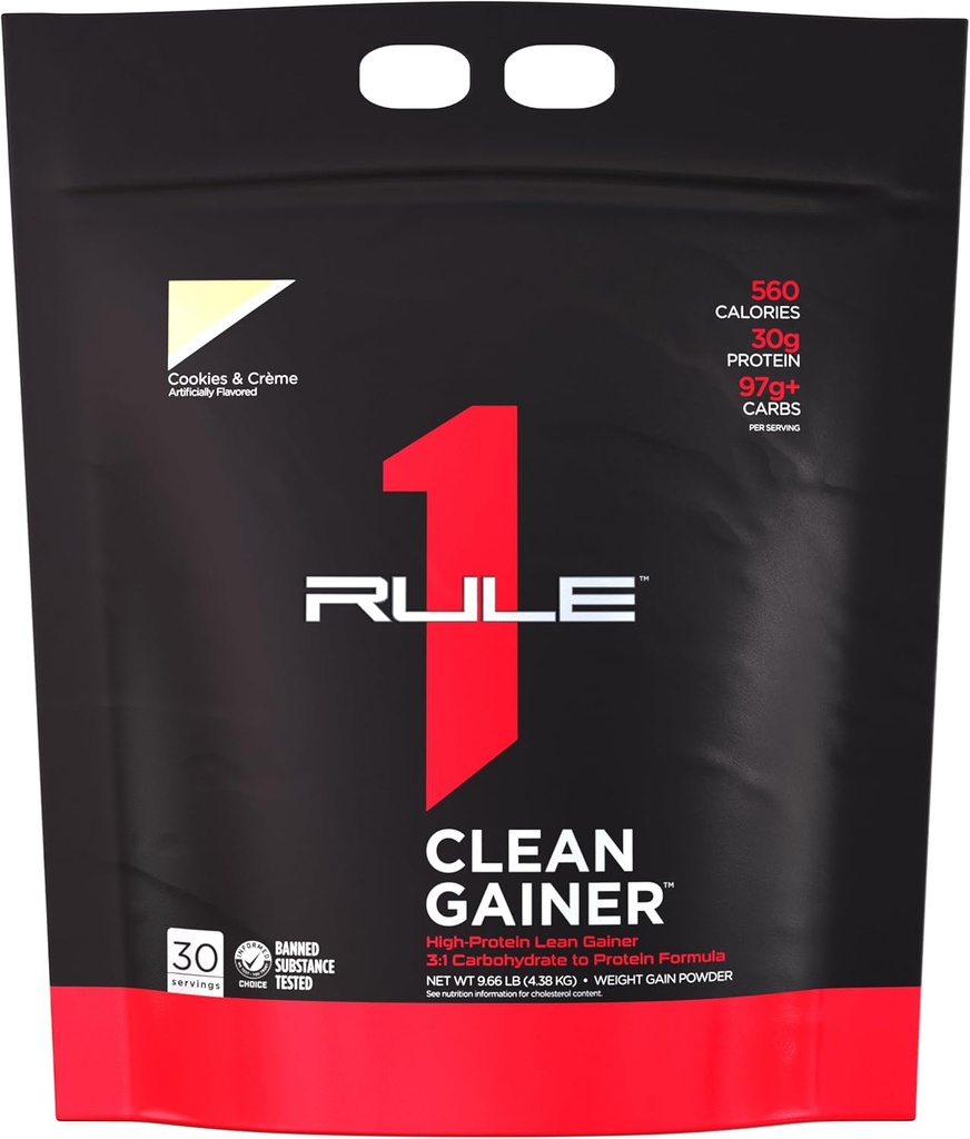 Reegel 1 Puhas Gainer - kõrge valgusisaldusega Lean Gain valem 560 kalorit, 30 g täisspektri valku, üle 90 g süsivesikuid, alla 6 g rasva (30 serveerimist, küpsiseid ja Crème)