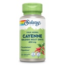 SOLARAY Cayenne Pepper 450 mg | 100 000 Soojusühik | Tervislik seedimine, ringlus, ainevahetus ja südame-veresoonkonna tugi | Mitte-GMO | 100 VegCaps