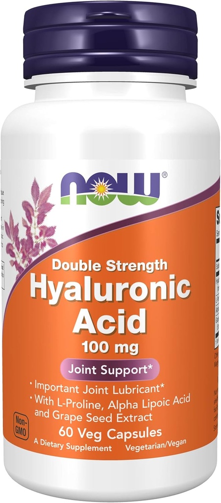 3 pudelit nüüd toidud, hüaluroonhape 100MG 2X Plus 60 CAPS