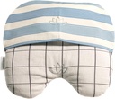Migreen Relief Silma padja maskid Bonus Washable Cover: Linaseemned Täidetud kuuma ja külma valu leevendamiseks ravi (täiskasvanud, valge ja must, sinine ja elevandiluu triip)