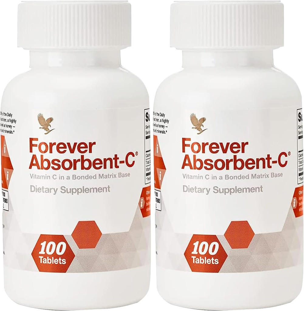 Forever Living - Absorbent-C - apelsin, mee maitse kaerahelbega - C-vitamiin immuunsuse toetamiseks ja naha terviseks - 100 närimistabletti (2. pakk)