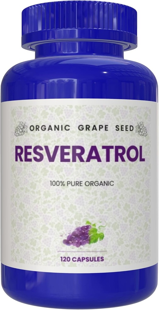 100% puhas orgaaniline kasulik resveratrool, 120 kapslit, antioksüdandid ja trans-resveratrool, soodustab vananemist, südame-veresoonkonna tuge, immuunsuse kasvu, vaimset selgust