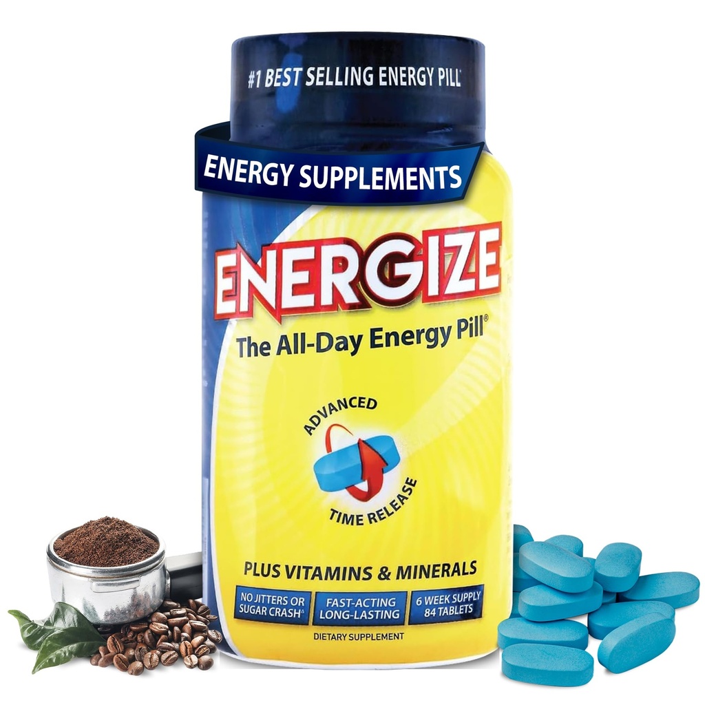 iSatori Energize Kofeiinipillid - kiire toimega kogu päeva energia lisand koos aja vabastamise kofeiini ja loodusliku nootroopse toetusega - Ei Jitters ega Crash - energia vitamiinid meestele ja naistele - (84 tabletti)