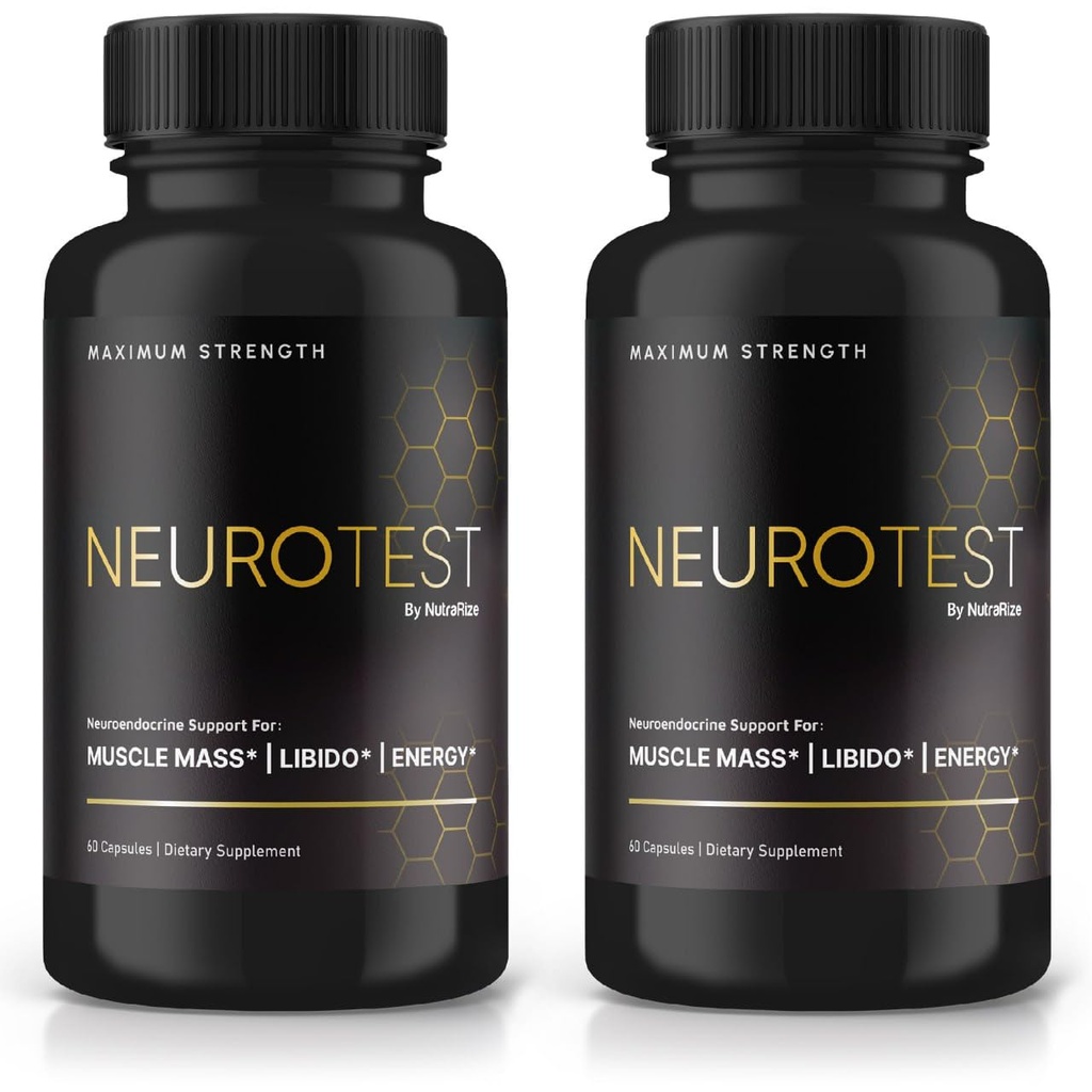 (2 Pack) NeuroTest Kapslid - NeuroTest Dietary Supplement for Men, NeuroTest Daily Formula üldise heaolu ja tippjõudluse jaoks, Advanced Formula pillid, Neuro Test Reviews (120 kapslit)