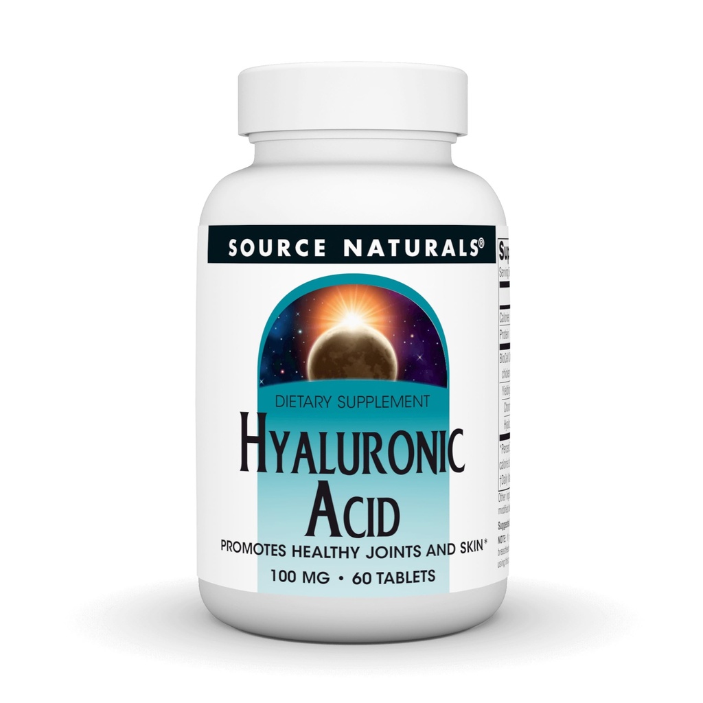 Allikas Looduslik hüaluroonhape, soodustab tervislikke liigeseid ja nahka *, 100 mg - 60 tabletti