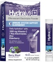 Hüdralüüt Elektrolüüdid Plus immuunsus, Elderberry - Madal suhkur Kiire rehüdratsioon Pulber - Kergelt sädelev elektrolüüt Pulber Pakendid 1000mg C-vitamiini ja 300 mg Elderberry (8oz Serve, 12 Count)