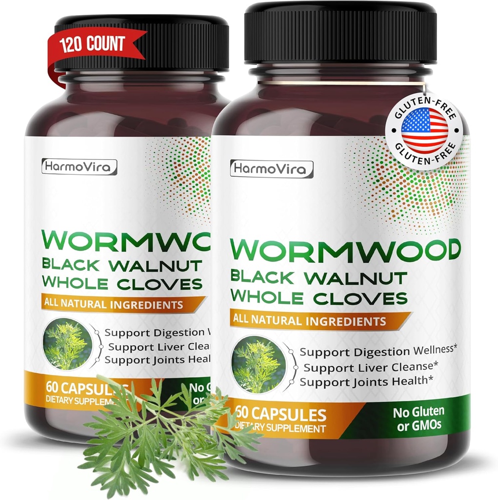 Wormwood Black Walnut Whole Cloves Ginger - Toetus Seedimise Tervis, Maksa Puhastamine, Liigesed Tervis - 120-päevane pakkumine - valmistatud USA-s