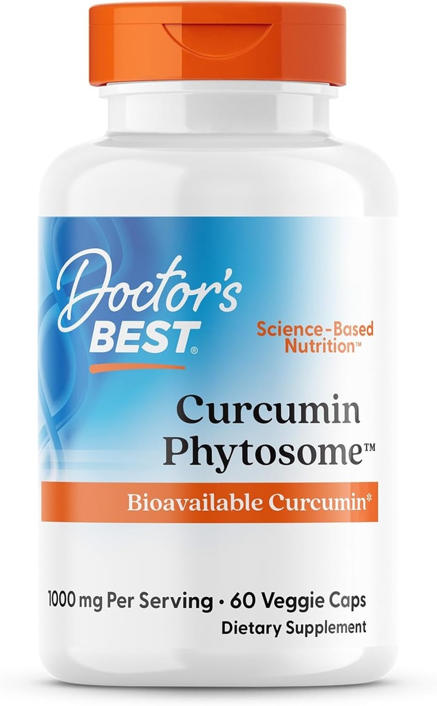 Arstid Parim kurkumiin Fütosoom, Biosaadav Kurkumiin, Mitte-GMO, Gluteenivaba, Sojavaba, Vegan 60 Veggie Caps