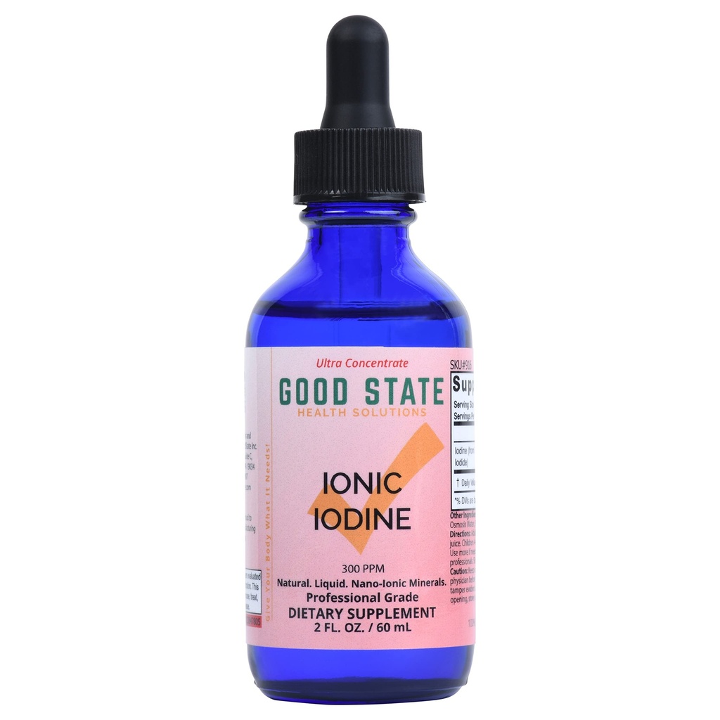 Hea oleku vedelik iooniline kaaliumjodiidi lisand | Klaaspudel | Vegan | 150 mcg 10 tilga kohta | 118 serveerimist | Toetab kilpnäärme tervist, energiat, immuunsust, ainevahetust | 2 oz.