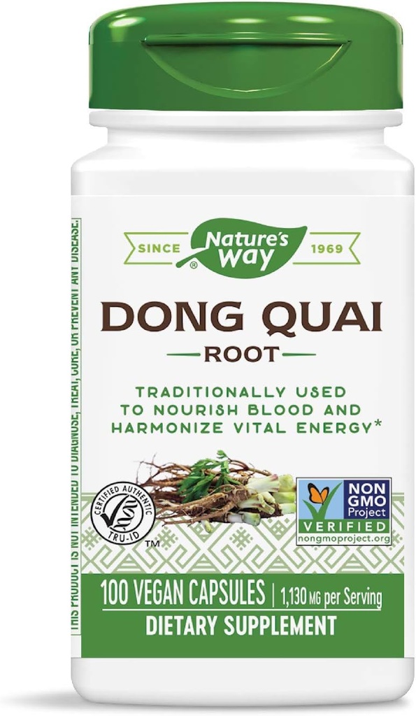 Nature's Way Dong Quai Juur, 565mg, 100 kapslit (pakk 2)
