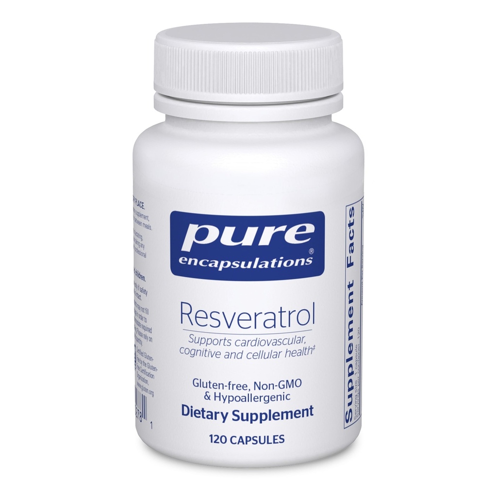 Puhtad kapslid Resveratrool - südame-veresoonkonna, raku tervise ja mälu tugi * - 40 mg Trans-Resveratrool - Antioksüdandid Supplement - Gluteenivaba & Non-GMO - 120 kapslit