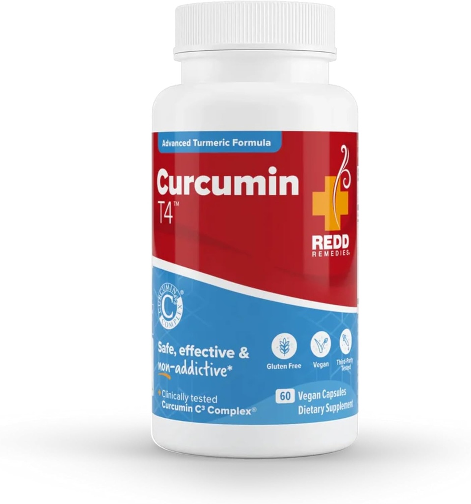 Redd Remedies , Curcumin T4 , Advanced Turmeric Formula , 60 vegankapslit