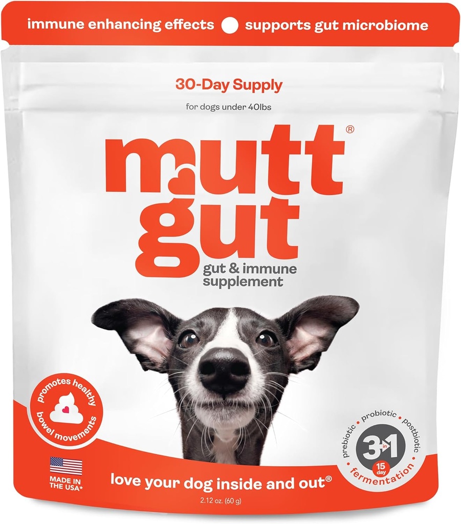 All-Natural 3-in-1 Dog probiootikumid, prebiootikumid ja postbiootilised toidulisandid Pulber - probiootikumid koertele 135 miljardit CFU-d, kõhulahtisus, seedetrakti ensüümid ja antioksüdandid (60 g)