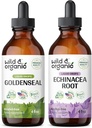 Wild & Organic Goldenseal Tinktuur 4 fl oz & Echinacea Tinktuur 4 fl oz