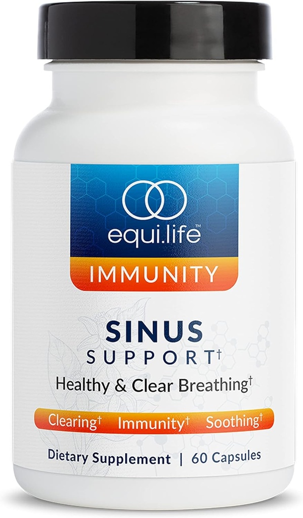 Equilife Sinus Support Supplement koos Berberine, NAC, lagritsa juur ja antioksüdant Rich Taimne segu, Taimne valem hooajaline tasakaal, Gluteenivaba, Soy & Dairy Free, 20 Servings