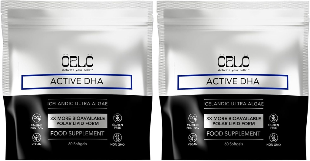 Orlo DHA – Vegan DHA Supplement (EPA & DHA) – Omega 3 Fish Oil & Krill Alternatiivne – Taimepõhine Omega-3 vetikaõli – Aju & Heart Support (120 Mini Burpless Softgels)