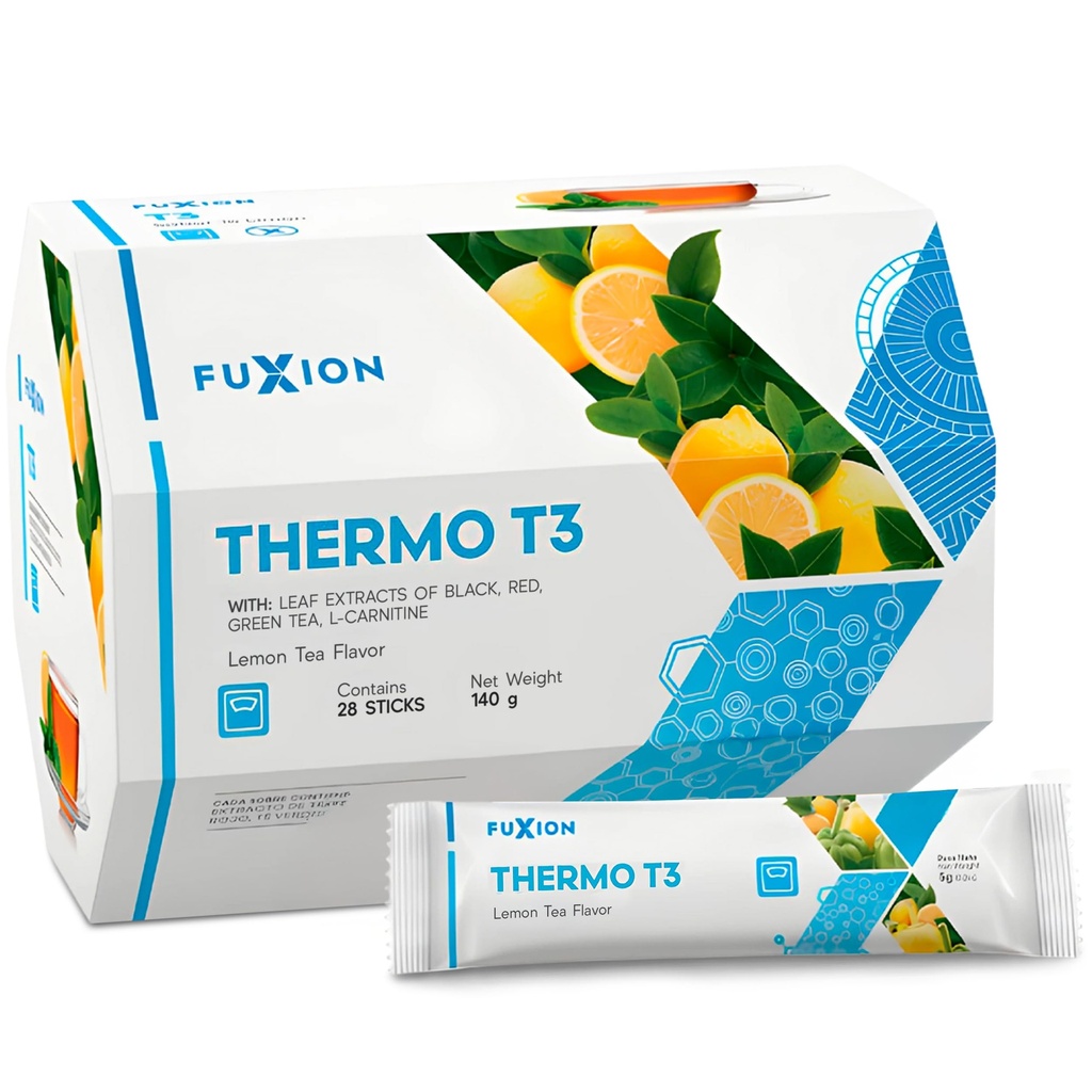 FuXion | Thermo T3 Kaalulangus Tee | 3 tee segu | L-karnitiin | Slim tee kehakaalu kiireks naiste ja mehe | Kõhu rasvapõletaja | Thermogenic Fat Burner | Aitab genereerida energiat | Sidruntee maitse