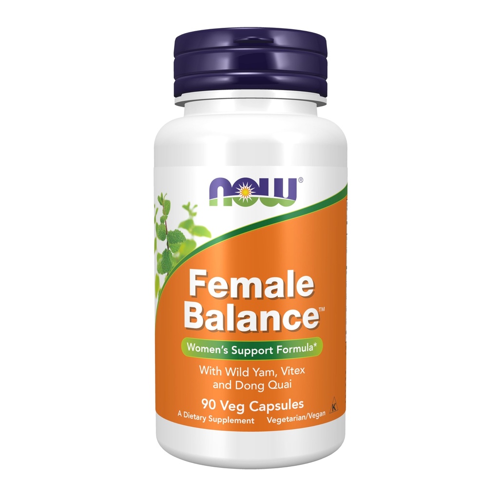 NOW Foods Supplements, Female Balance TM Wild Yam, Vitex, Dong Quai, GLA, vitamiin B-6 ja folaat, 90 kapslit