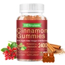 Ceylon Cinnamon Gummies, Ceylon Cinnamon 2400mg berberine, kurkum, Apple Cider äädikas, Bitter Melon, Chromium - 60 krahvi