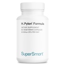 Supersmart H. Pylori Formula 20 miljardit CFU päevas (suure tugevusega) - patenteeritud Pylopass probiootiline Lactobacillus Reuteri DSM 17648 täiendus | Mitte-GMO & Gluteenivaba - 60 taimekapslit