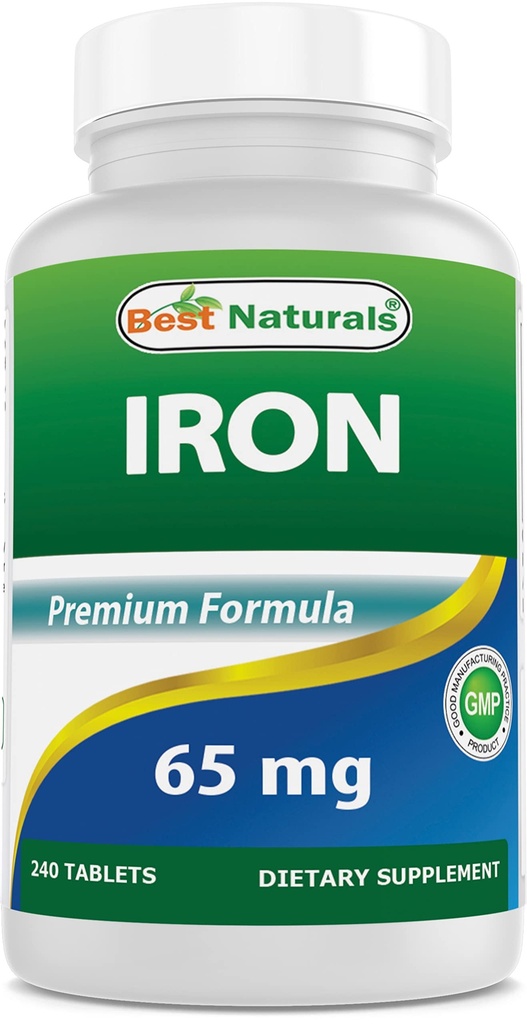 Parimad looduslikud raualisandid - 65 mg - 240 tabletti - mitte-GMO ja gluteenivaba